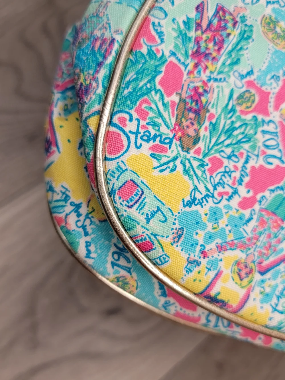 Rare Lilly Pulitzer All Done Up Makeup Bag in Multicolor In The Beginning NWOT
